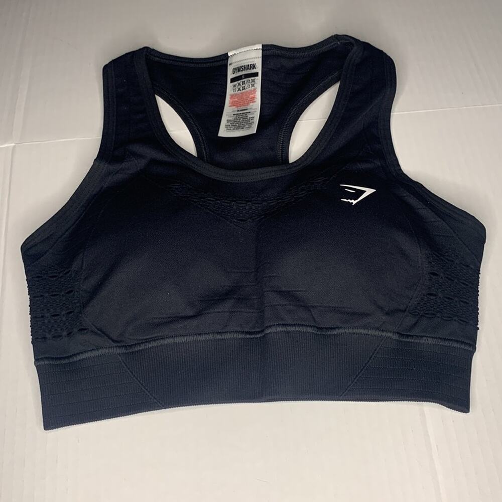GYMSHARK Energy Seamless Sports Bra. Small. Black.